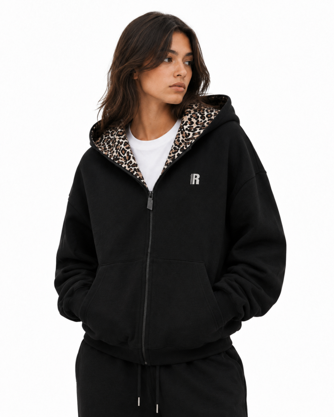 Leopard Fleece Zip-Up