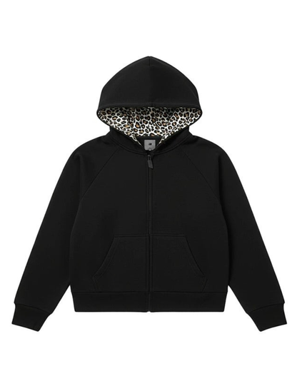 Leopard Fleece Zip-Up