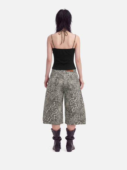 Lepoard Print Jorts
